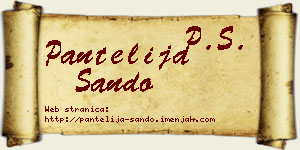 Pantelija Sando vizit kartica